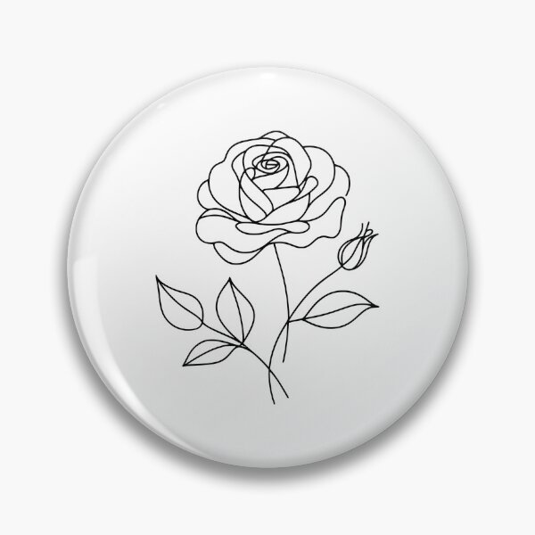 Item preview, Black Simple Rose Flower Cute MINIMALISTIC ILLUSTRATION designed and sold by tonylau81.