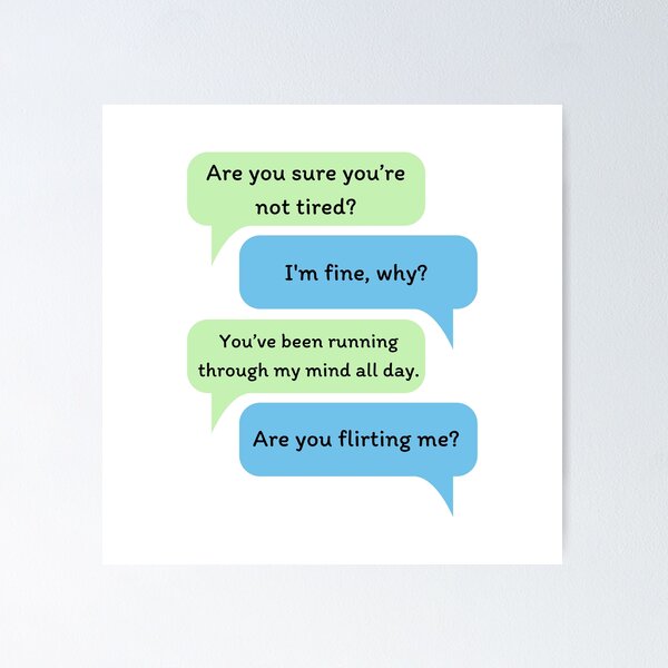Item preview, Flirty Text Chat – Running Through My Mind designed and sold by Butterfine.
