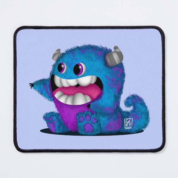 Item preview, cute blue and purple monster (purple background version) designed and sold by GeryMendezShop.