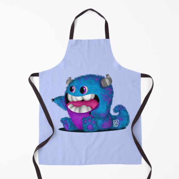 Item preview, cute blue and purple monster (purple background version) designed and sold by GeryMendezShop.