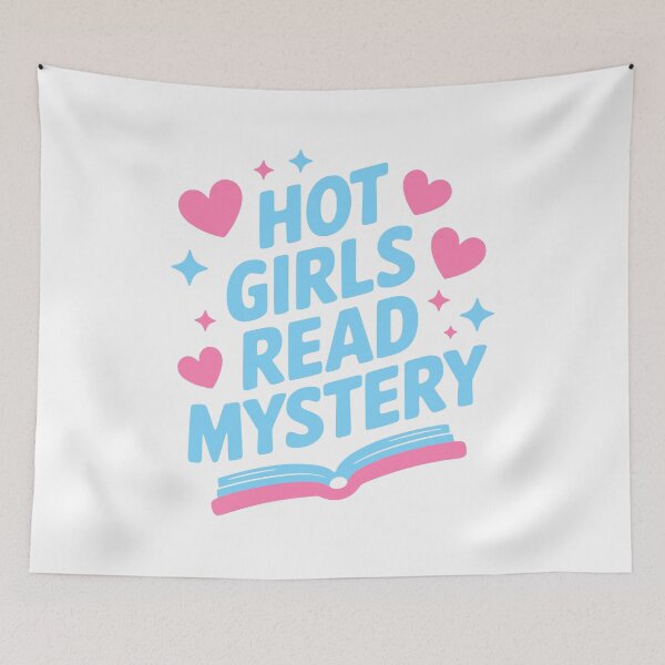 Item preview, Hot Girls Read Mystery! Cute Pink And Blue designed and sold by PMCreative.
