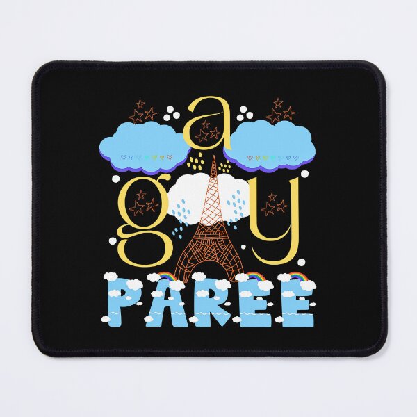 Item preview, Gay Paree Colorful Pride Paris Pun designed and sold by Renata Illustrata.