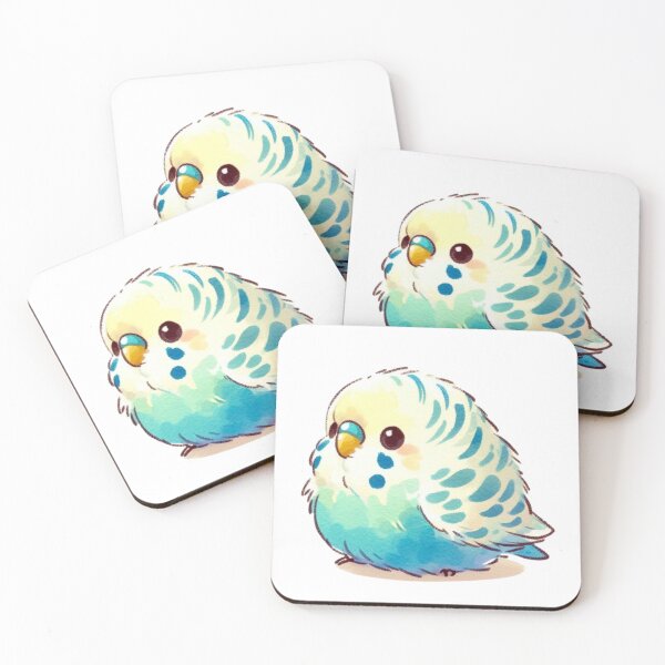 Item preview, Tiny baby blue budgie designed and sold by DaintyDooodles.