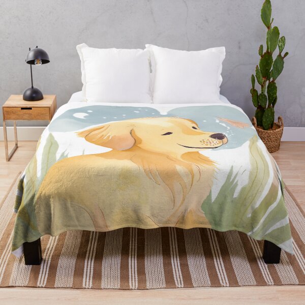 Item preview, Cachorro de perro golden retriever en acuarela designed and sold by TheresaNicole.
