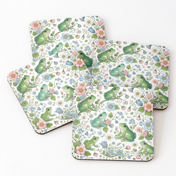 Item preview, Cute Frog Floral Design designed and sold by Oonward2021.