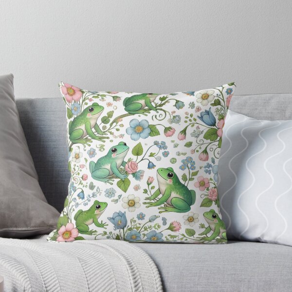 Item preview, Cute Frog Floral Design designed and sold by Dream Bloom Gallery.