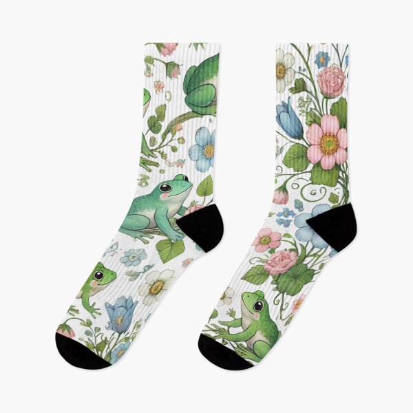 Item preview, Cute Frog Floral Design designed and sold by Oonward2021.