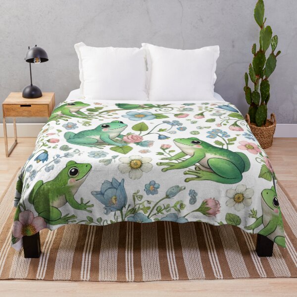 Item preview, Cute Frog Floral Design designed and sold by Oonward2021.