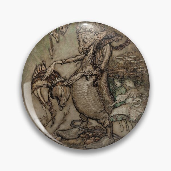 Item preview,   The Fish King and the Dog Fish  Arthur Rackham designed and sold by TeeARTHY.