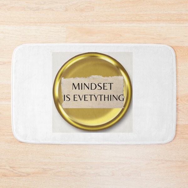 Item preview, Mindset is Everything Gold Quote Plate – Motivational Design designed and sold by ShadeShard.