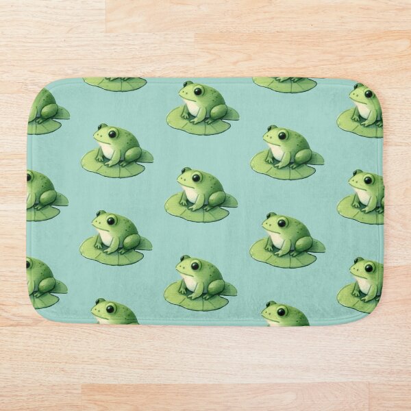 Item preview, Tiny green frog on lily pad designed and sold by DaintyDooodles.