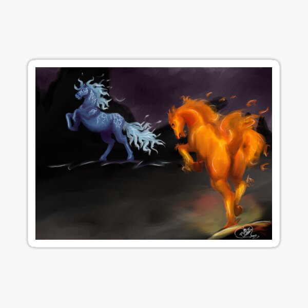 Aperçu de l'œuvre Choc du feu et de la foudre créée et vendue par Milky Willows.