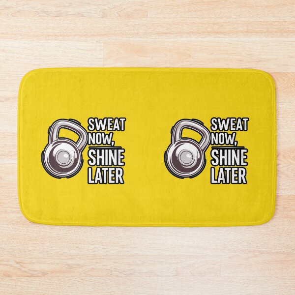 Item preview, Sweat Now, Shine Later – Motivational Gym Kettlebell Design designed and sold by TrendsLook.
