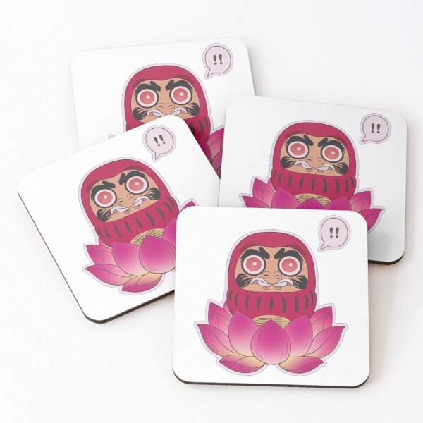 Item preview, Daruma Doll in water lily - kawaii designed and sold by OnixDesign.