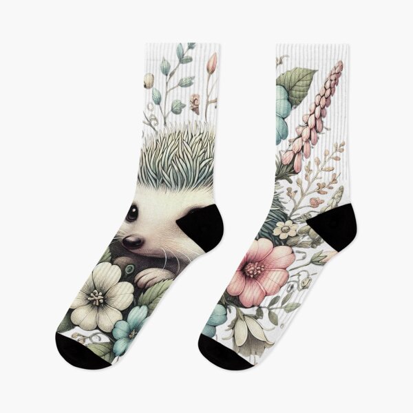 Item preview, Hedgehog & Nordic -Inspired Floral Design designed and sold by Dream Bloom Gallery.