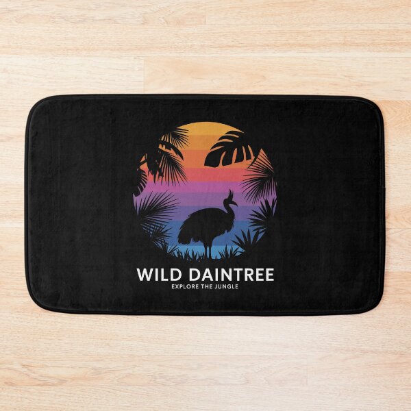 Item preview, Cassowary in Daintree National Park Australia Tropical Sunset – Retro Vintage Sunset Design designed and sold by pod24.