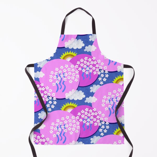 Item preview, Sakura landscape with cherry blossoms, sun and clouds – Japanese art neon designed and sold by colorofmagic.