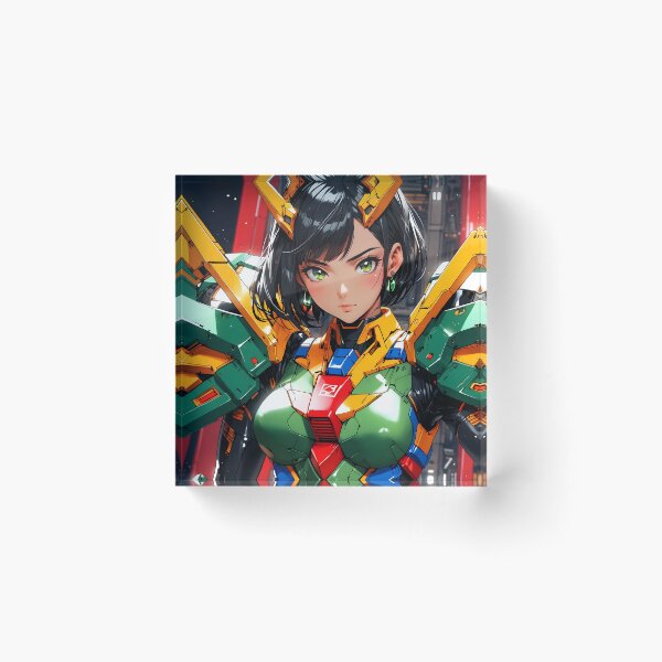 Item preview, Retro Anime Gundam Warrior Girl Futuristic Battle Armor designed and sold by SekaiVibes.