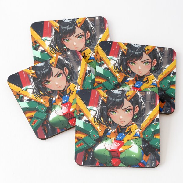 Item preview, Retro Anime Gundam Warrior Girl Futuristic Battle Armor designed and sold by SekaiVibes.