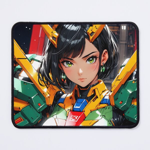 Item preview, Retro Anime Gundam Warrior Girl Futuristic Battle Armor designed and sold by SekaiVibes.