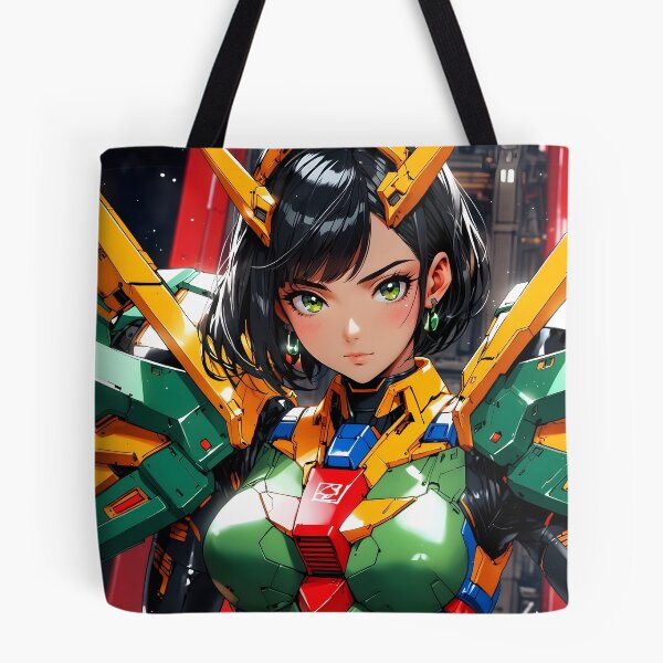 Item preview, Retro Anime Gundam Warrior Girl Futuristic Battle Armor designed and sold by SekaiVibes.