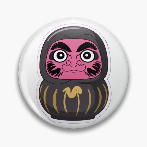 Item preview, Daruma Doll black - kawaii designed and sold by OnixDesign.