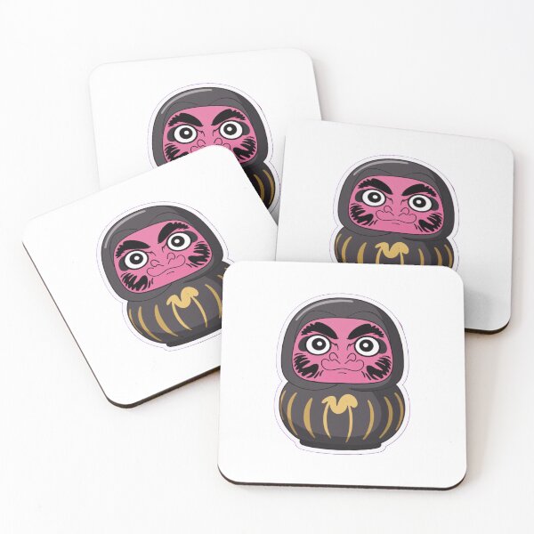 Item preview, Daruma Doll black - kawaii designed and sold by OnixDesign.