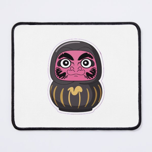 Item preview, Daruma Doll black - kawaii designed and sold by OnixDesign.