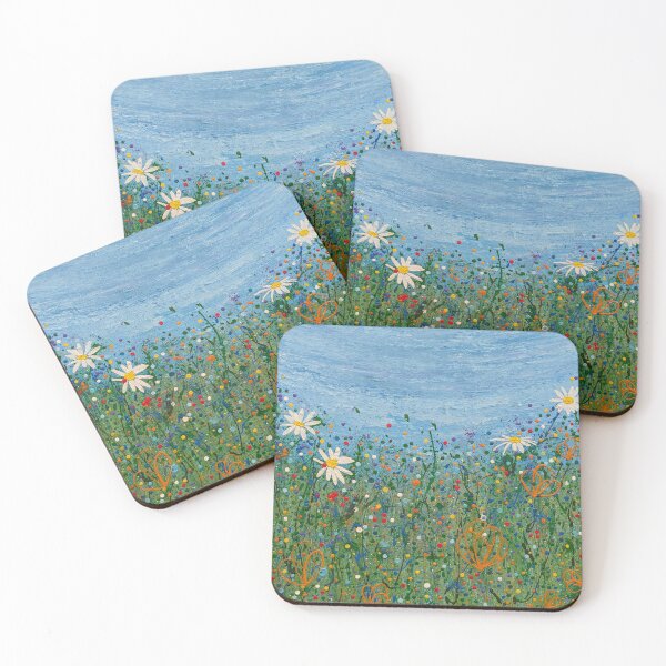 Item preview, Wildflower Hip Hoppin - Abstract wildflower painting  designed and sold by NavySloth-Art.