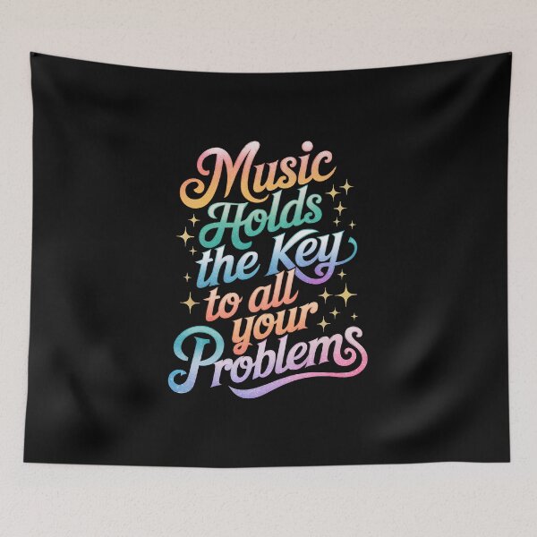 Item preview, "Music Holds the Key to All Your Problems" – Feel the Beat, Free Your Mind designed and sold by paulo silveira.