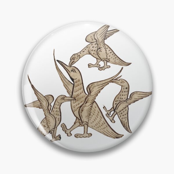 Item preview, Medieval illustration of birds fighting designed and sold by IllmadeErrant.