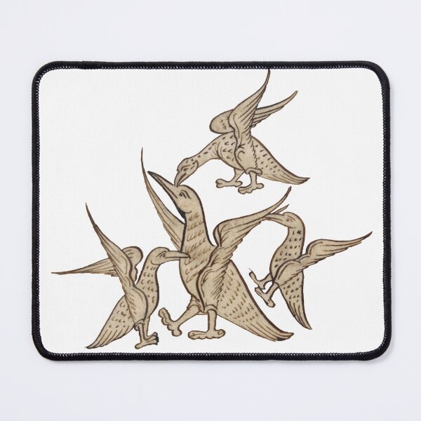 Item preview, Medieval illustration of birds fighting designed and sold by IllmadeErrant.