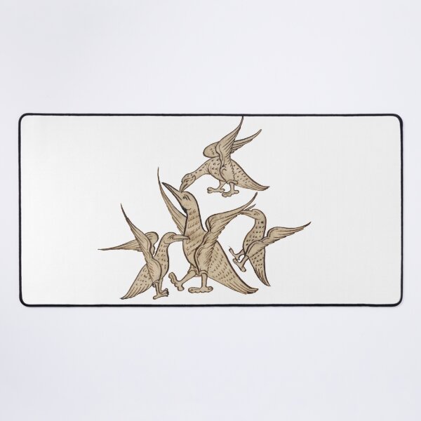 Item preview, Medieval illustration of birds fighting designed and sold by IllmadeErrant.