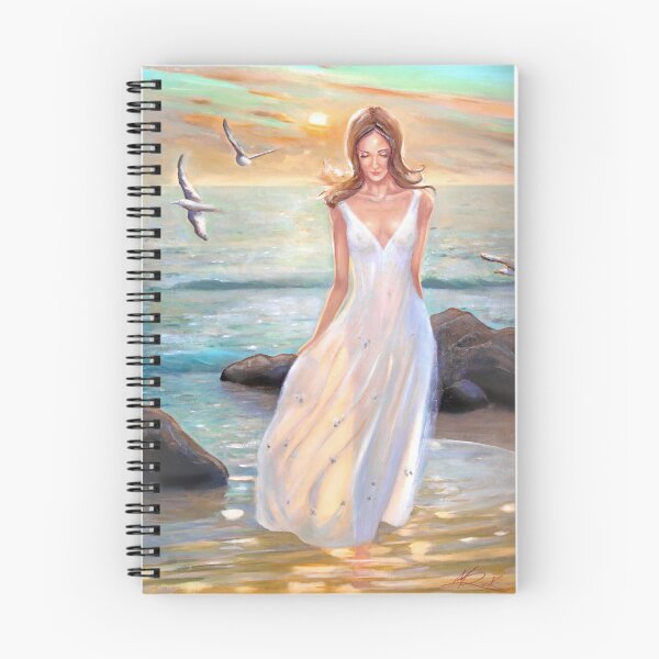 Aperçu de l'œuvre LADY MARCHE SUR LA PLAGE créée et vendue par Michael Rock Art.