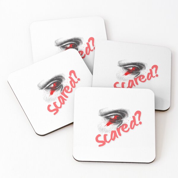 Item preview, Mysterious Eye with "Scared?" Text designed and sold by LessIsArt.