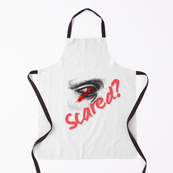 Item preview, Mysterious Eye with "Scared?" Text designed and sold by LessIsArt.