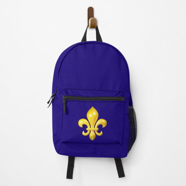 Item preview, Yellow fleur de lys against a blue background designed and sold by lathspell.