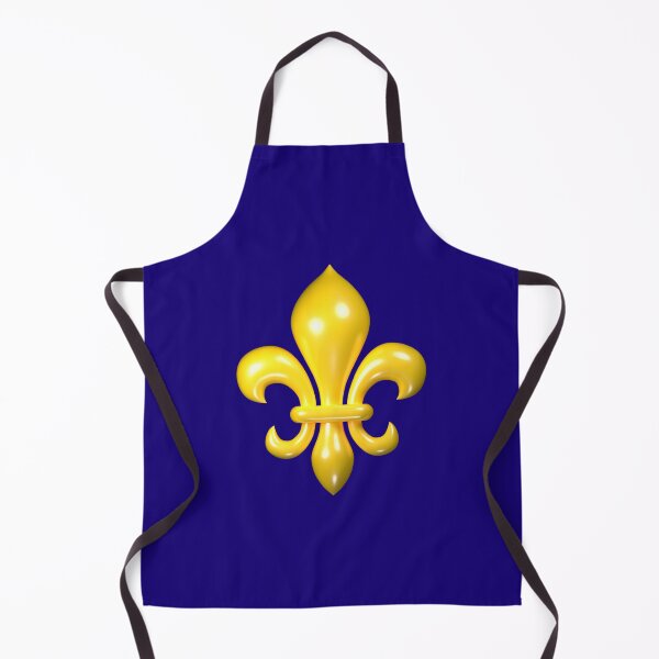Item preview, Yellow fleur de lys against a blue background designed and sold by lathspell.