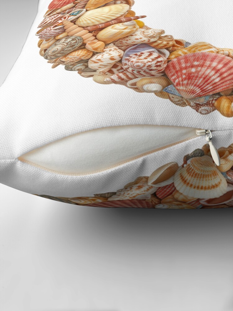Thumbnail 2 of 4, Pillow, SHELLS LETTER G designed and sold by Art-type.