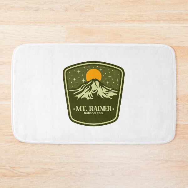 Item preview, MT. RAINER AT THE NIGHT NATIONAL PARK BADGE designed and sold by NGAULASTUDIO.
