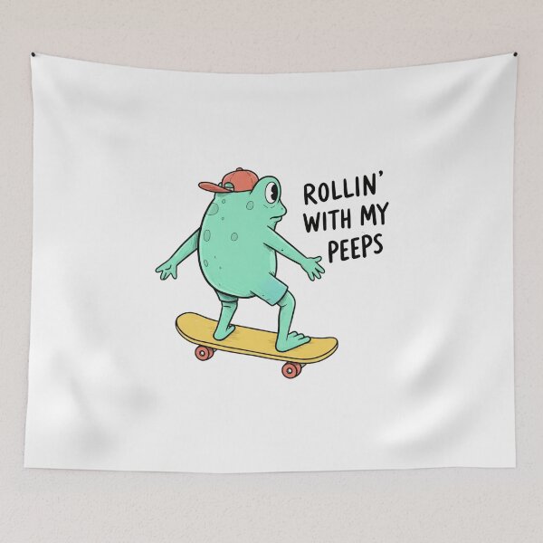 Item preview, Funny Frog Rollin with my Peeps designed and sold by Adrian Kane.