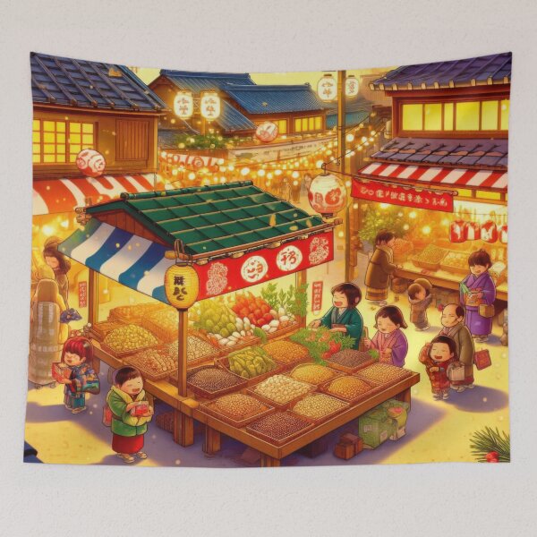 Item preview, Setsubun Marketplace Delight designed and sold by BobArtGallery.