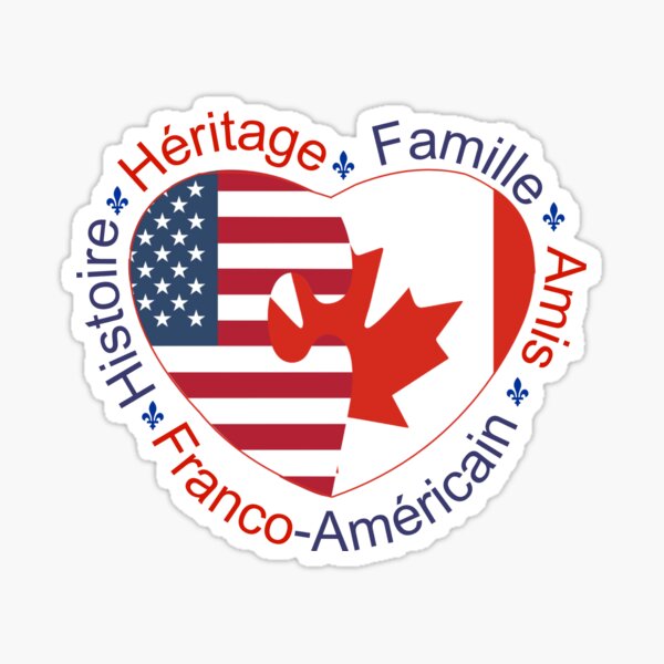 Canada-US Franco-Américain Sticker