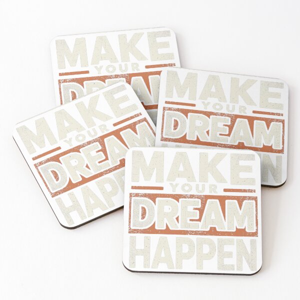 Item preview, Make Your Dream Happen - Retro Motivational Quote designed and sold by ThreadandThink.