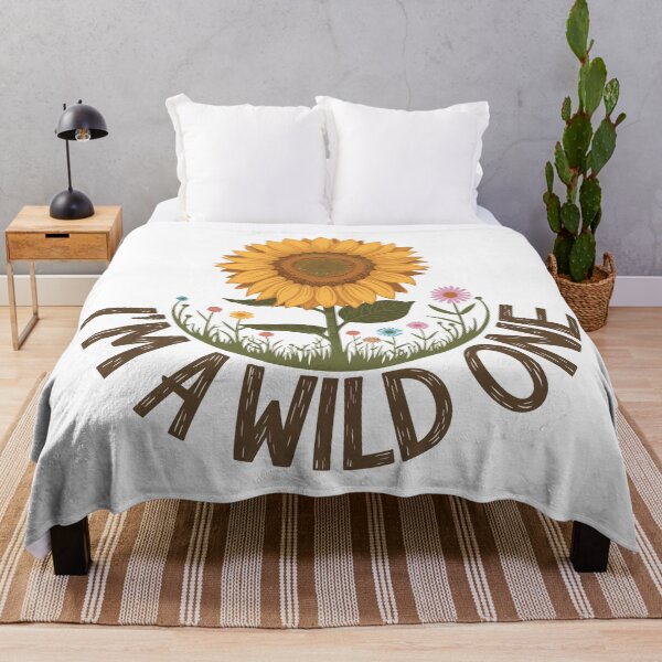 Item preview, I'm A Wild One – Vibrant Sunflower & Wildflowers designed and sold by JPees.