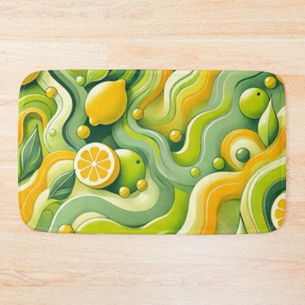 Item preview, Neon Harmony: Lemon Green Meets Yellow in Abstract Art designed and sold by annenambiro.