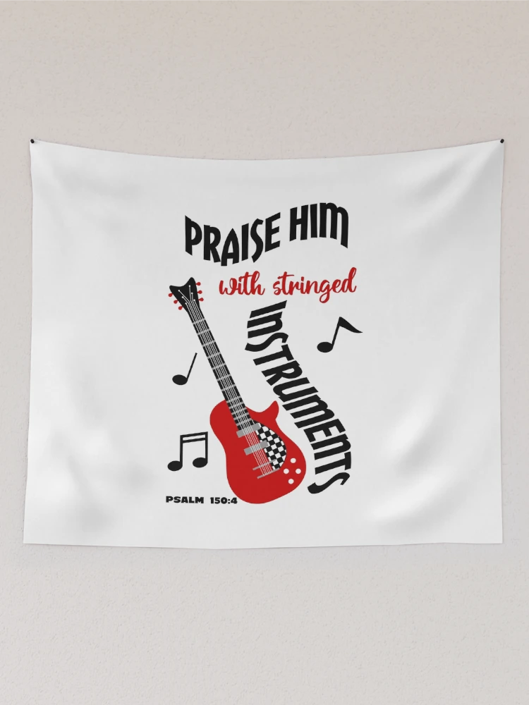 Thumbnail 2 of 3, Tapestry, Praise Him With Stringed Instruments designed and sold by Rili22.
