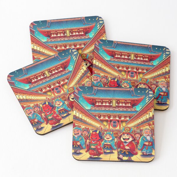 Item preview, Oni and Fukujin Parade at Sensoji designed and sold by BobArtGallery.