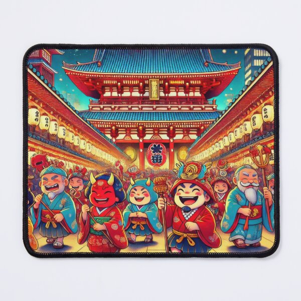 Item preview, Oni and Fukujin Parade at Sensoji designed and sold by BobArtGallery.