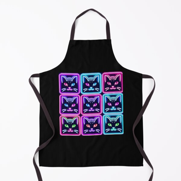 Item preview, ✨ Neon Cat Faces - Psychedelic Colorful Aesthetic ✨ designed and sold by WakeUpYourBrain.